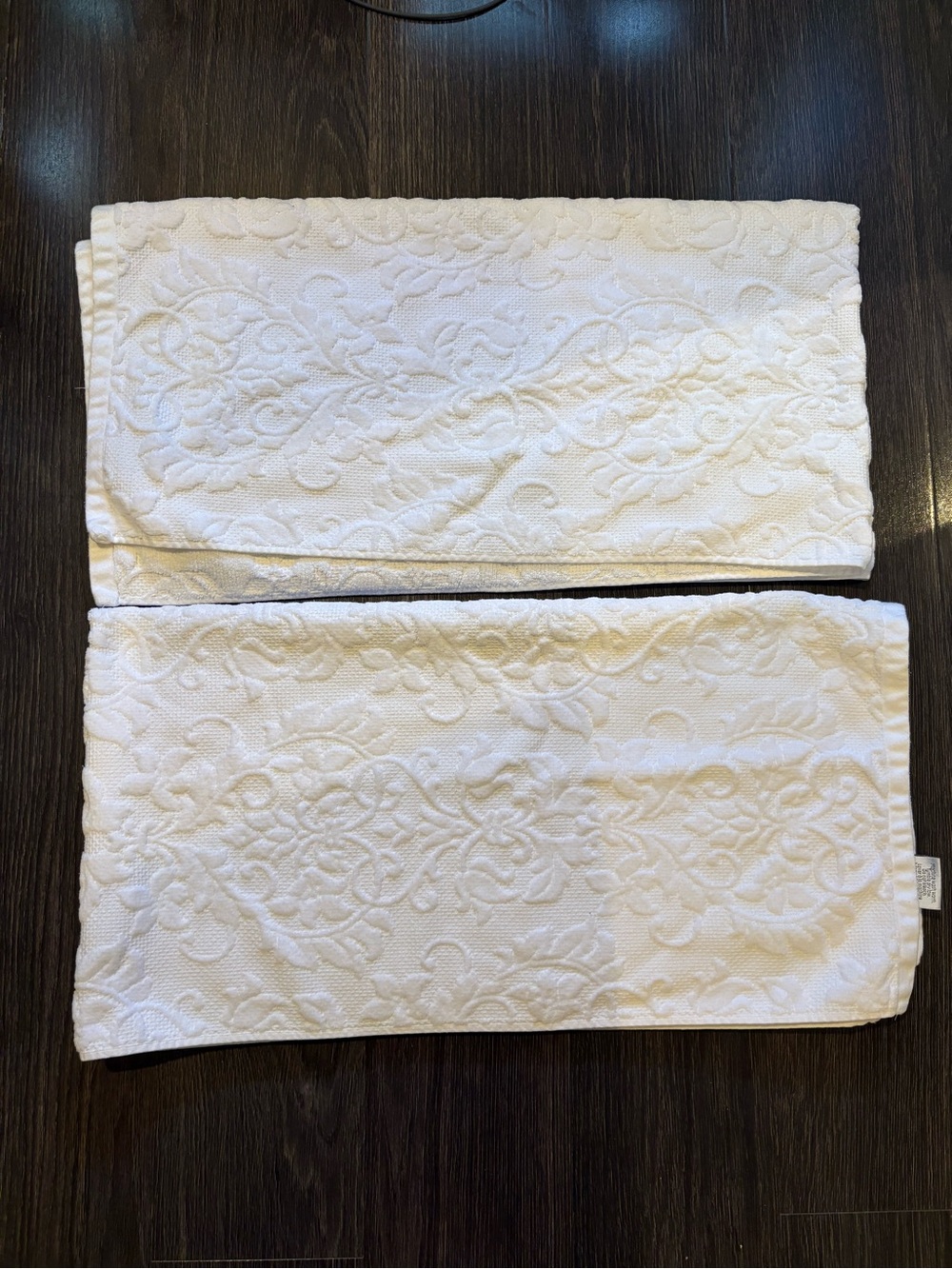Parisian By Kassatex Pair Of Body Towels 100% Cotton Plush Towels
